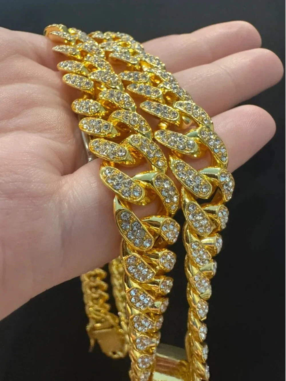 Lion Cuban chain, iced out pendant and chain 24”